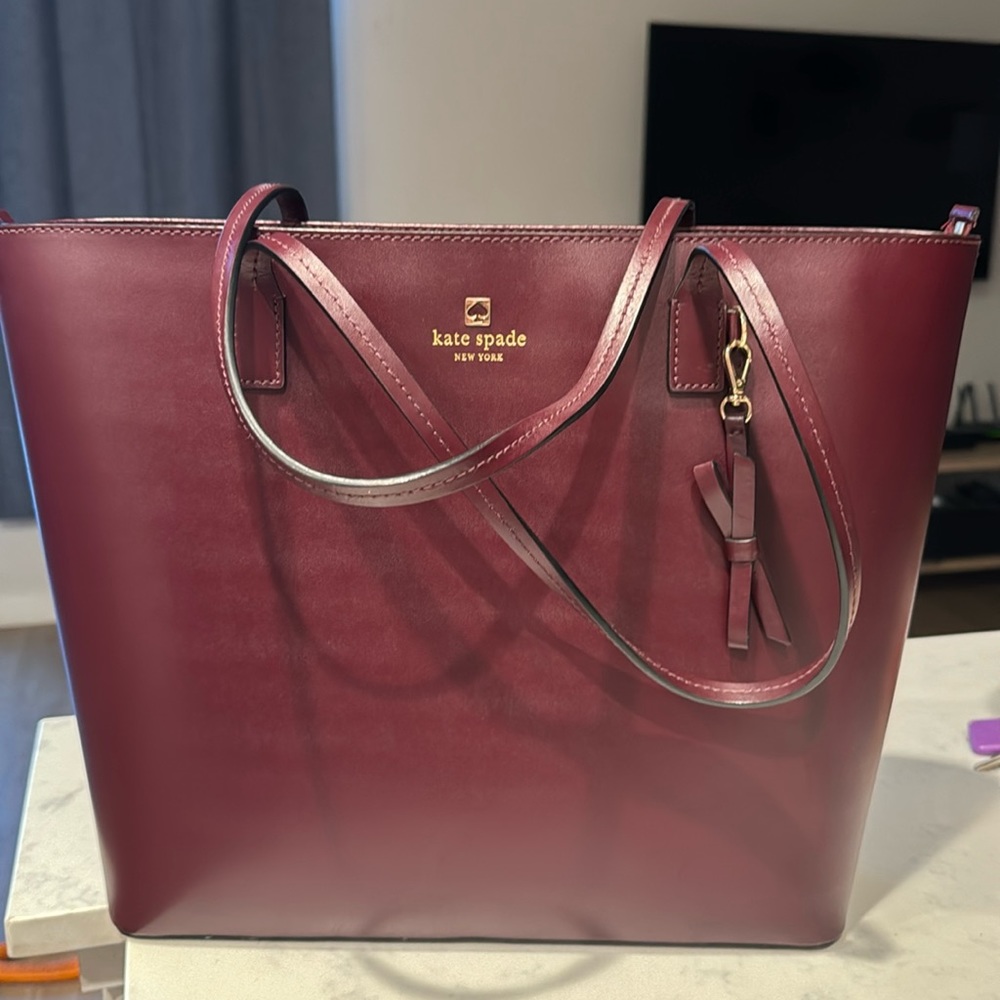 Kate Spade burgundy small tote